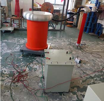 為清華大學(xué)現(xiàn)場調(diào)試30KVA-80KV工頻耐壓！