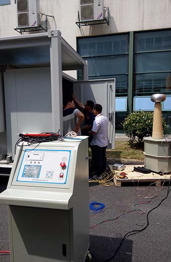 為合肥客戶定做的智能工頻耐壓30KVA-150KV-210KV完工?。?  border=